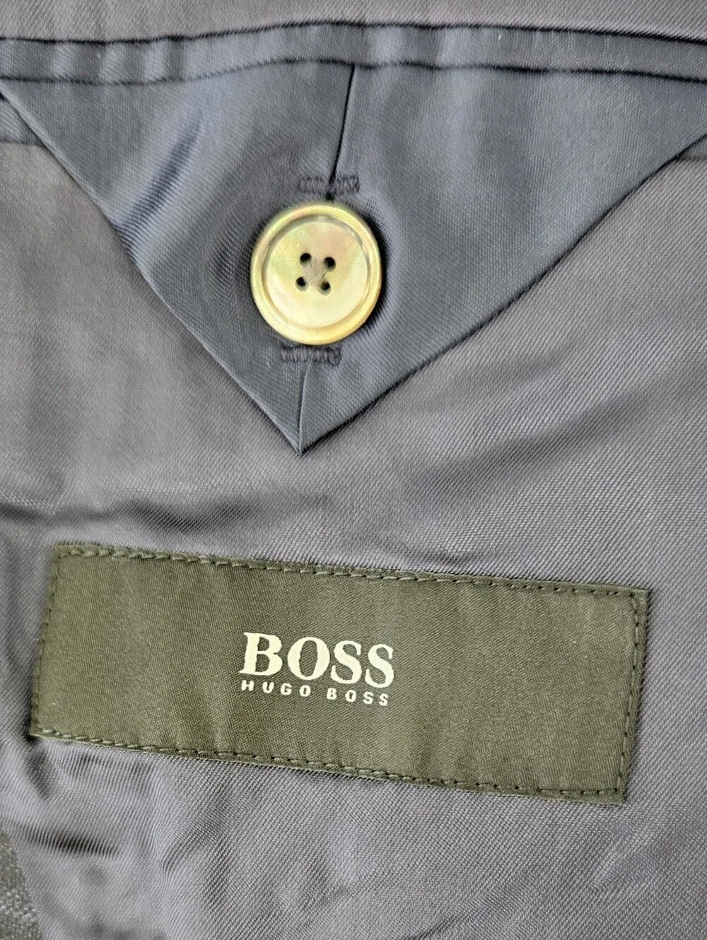 Hugo Boss Men's Janson Navy Windowpane Blazer